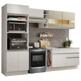 Combo completo de Cocina Madesa Glamy 270cm Blanco/Blanco/Crema 08