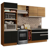 Combo completo de Cocina Madesa Glamy 270cm Marrón/Negro/Marrón 09
