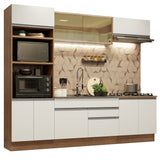 Combo completo de Cocina 270cm Glamy Madesa 10 Marrón/Blanco