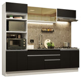 Combo completo de Cocina Madesa Glamy 270cm Blanco/Negro 10