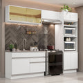 Combo completo de Cocina 270 cm 7 Puertas 2 Cajones Sin Mesada Blanco Glamy Madesa