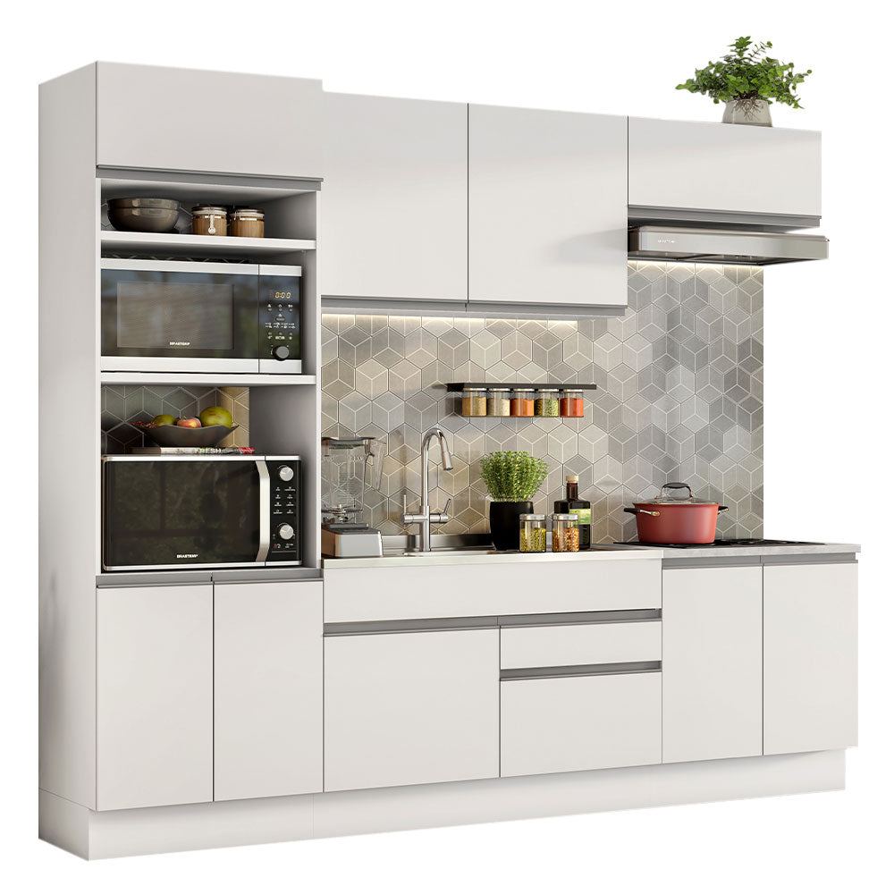 Combo completo de Cocina 270cm Blanco Glamy 13