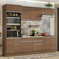 Combo completo de Cocina 270 cm 9 Puertas 2 Cajones Sin Mesada Marrón Glamy Madesa 13