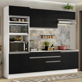 Combo completo de Cocina Madesa Glamy 270cm Blanco/Negro 13