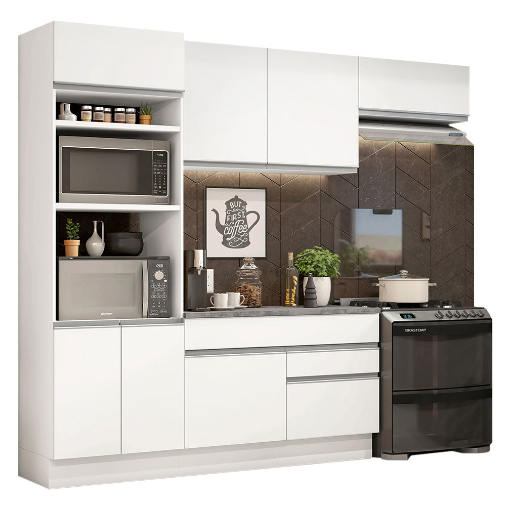 Combo completo de Cocina 270cm Blanco Glamy 14