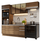 Combo completo de Cocina 270 cm Marrón Glamy Madesa