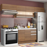 Combo completo de Cocina 280cm Marrón Marina Madesa 01