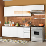Combo completo de Cocina 280cm Marrón/Marrón/Blanco Marcela Madesa 03