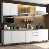 Combo completo de Cocina 280cm Genova Madesa 04SR - Blanco