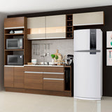 Combo completo de Cocina Madesa Glamy 290cm Marrón/Crema 03