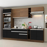 Combo completo de Cocina Madesa Glamy 290cm Marrón/Negro/Marrón 07