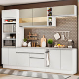 Combo completo de Cocina Madesa Glamy 290cm Blanco/Crema 11