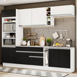 Combo completo de Cocina Madesa Glamy 290cm Blanco/Negro 16