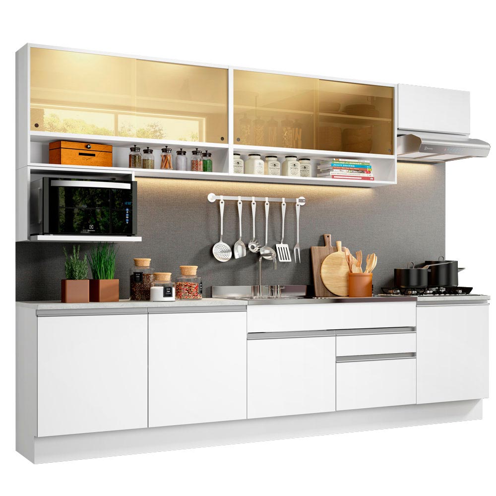 Combo completo de Cocina 300cm Blanco Verona 01