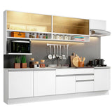 Combo completo de Cocina 300cm Blanco Verona 01