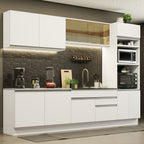 Combo completo de Cocina 310 cm 10 Puertas 2 Cajones Sin Mesada Blanco Glamy Madesa
