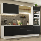 Combo completo de Cocina Madesa Glamy 310cm Blanco/Negro 01