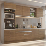 Combo completo de Cocina 310cm Marrón Glamy Madesa 02