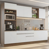Combo completo de Cocina 310cm Marrón/Blanco Glamy Madesa 02