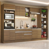 Combo completo de Cocina 330cm Marrón Glamy Madesa 03
