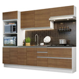 Combo Completo de Cocina 100% MDF 270 cm Blanco/Marrón Acordes Madesa 06