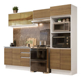 Combo Completo de Cocina 100% MDF 270 cm Blanco/Marrón Acordes Madesa 08