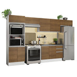 Combo Completo de Cocina 100% MDF 350 cm Marrón/Blanco Acordes Madesa 01