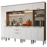 Combo completo de Cocina 265 cm Marrón/Blanco Lille Madesa 01