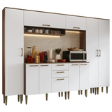 Combo completo de Cocina 285 cm Marrón/Blanco Lille Madesa 01