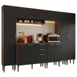 Combo completo de Cocina 285 cm Marrón/Negro Lille Madesa 01