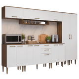 Combo completo de Cocina 305 cm Marrón/Blanco Lille Madesa 01