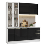Combo de Cocina con Cristalero 190 cm Madesa Lux BN 02