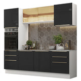 Combo completo de Cocina 240cm Blanco/Negro Lux Madesa 02