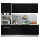 Combo completo de Cocina 240cm Blanco/Negro Lux Madesa 03