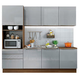 Combo completo de Cocina 240cm Marrón/Gris Lux Madesa 03