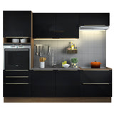 Combo completo de Cocina 260cm Marrón/Negro Lux Madesa 01