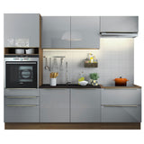 Combo completo de Cocina 260cm Marrón/Gris Lux Madesa 01