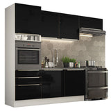 Combo completo de Cocina 260cm Blanco/Negro Lux Madesa 03