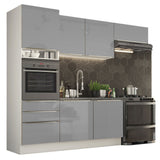 Combo completo de Cocina 260cm Blanco/Gris Lux Madesa 03