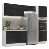 Combo completo de Cocina 260cm Blanco/Negro Lux Madesa 05