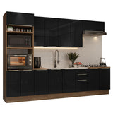 Combo completo de Cocina 310 x 60 cm Marrón/Negro Lux Madesa 02