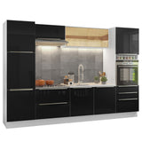 Combo completo de Cocina 320cm Blanco/Negro Lux Madesa 01