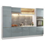 Combo completo de Cocina 320 cm Blanco/Gris Lux Madesa 08