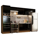 Combo completo de Cocina 340cm Marrón/Negro Lux Madesa 01