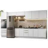 Combo Completo de Cocina 400 x 60 cm Blanco Aterciopelado Lux Madesa
