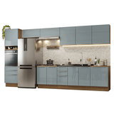 Combo completo de Cocina 400 cm Marrón/Gris Lux Madesa 02