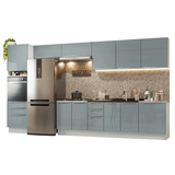 Combo completo de Cocina 400 cm Blanco/Gris Lux Madesa 02