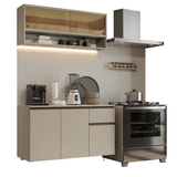 Cocina Compacta 120 cm Sin Patas Nice Crema 03