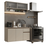 Cocina Compacta 120 cm Sin Patas Nice Crema 04