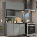 Combo de Cocina 120 cm Flotante Gris Nice Madesa 06
